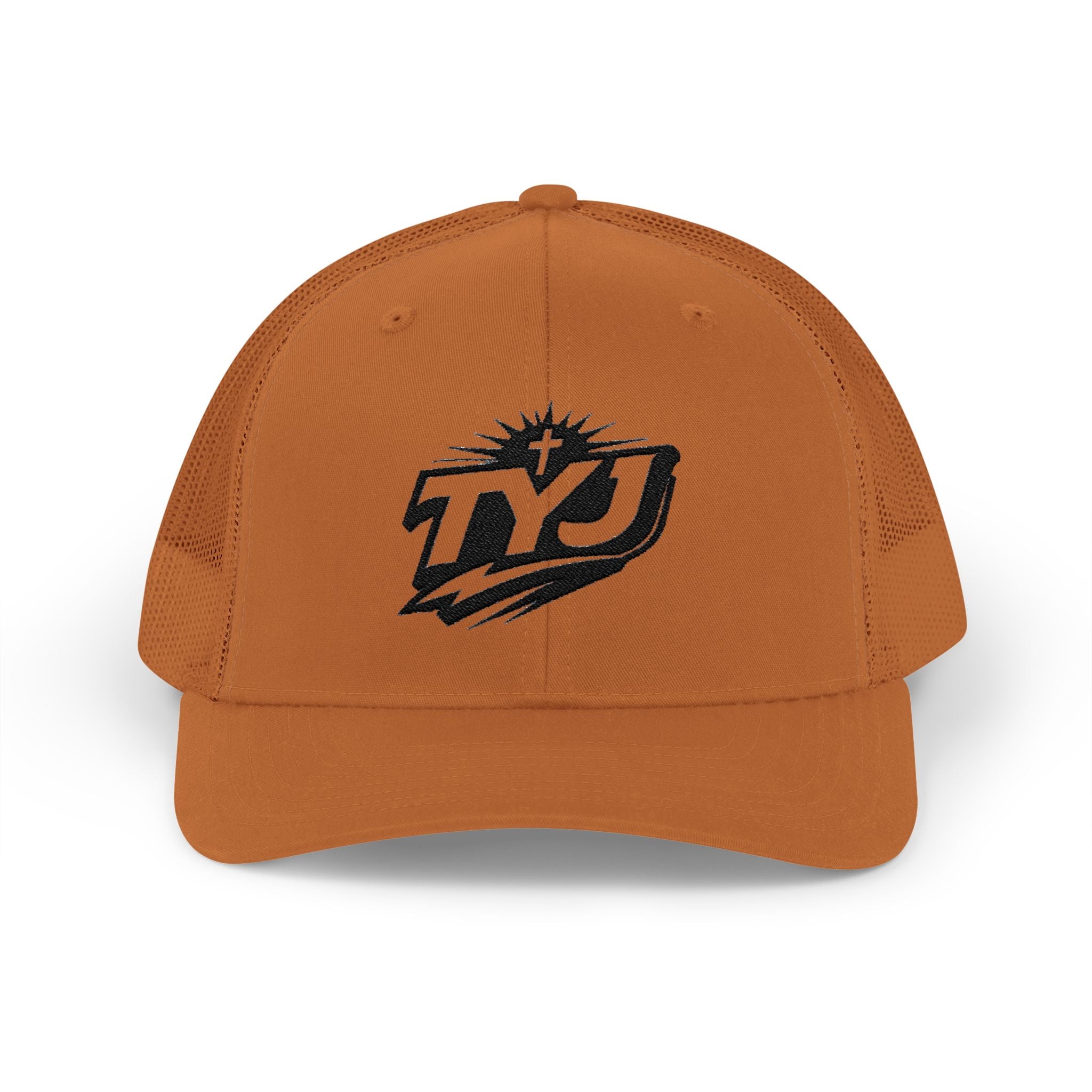 TYJ Logo Trucker Cap — Retro Sport Snapback Hat