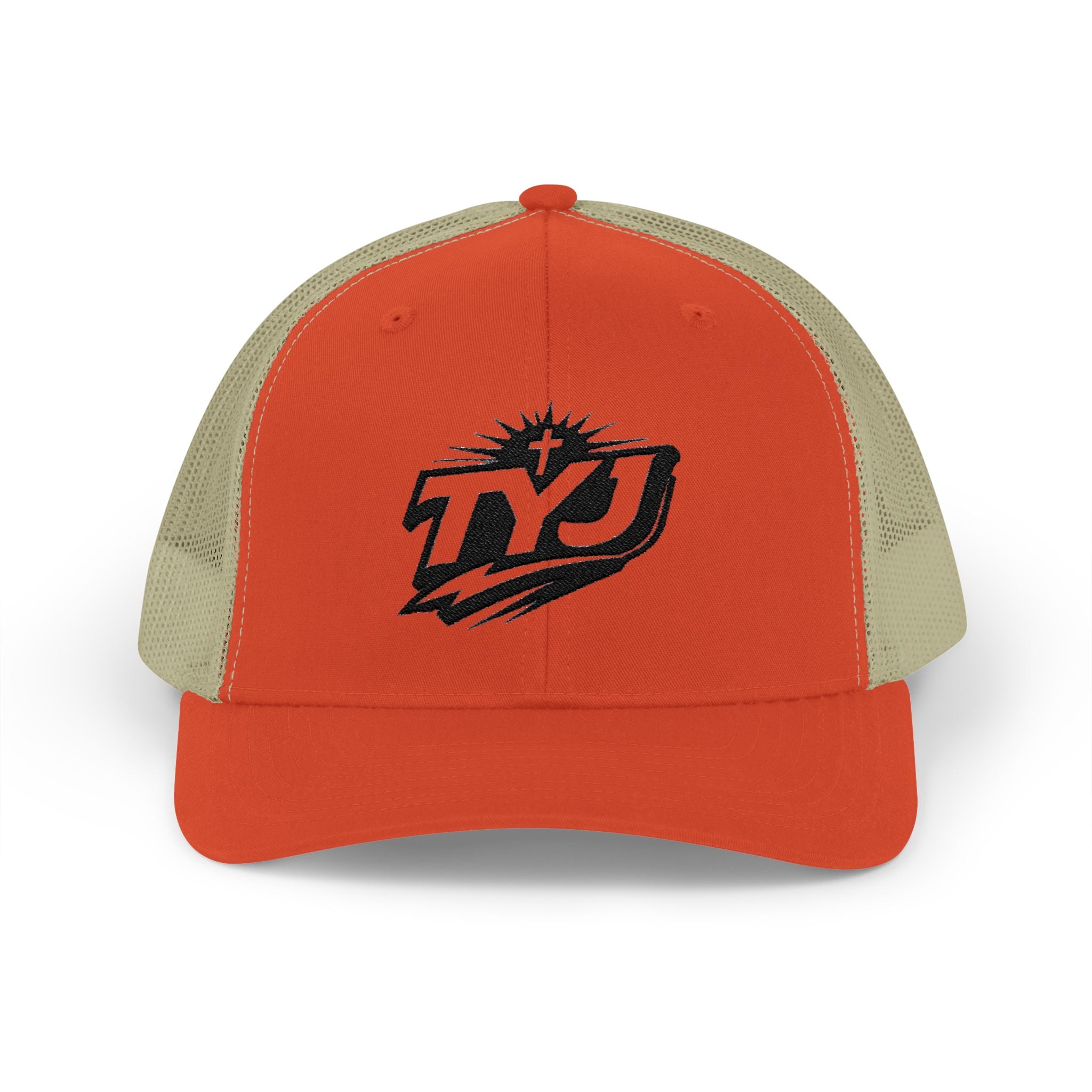 TYJ Logo Trucker Cap — Retro Sport Snapback Hat