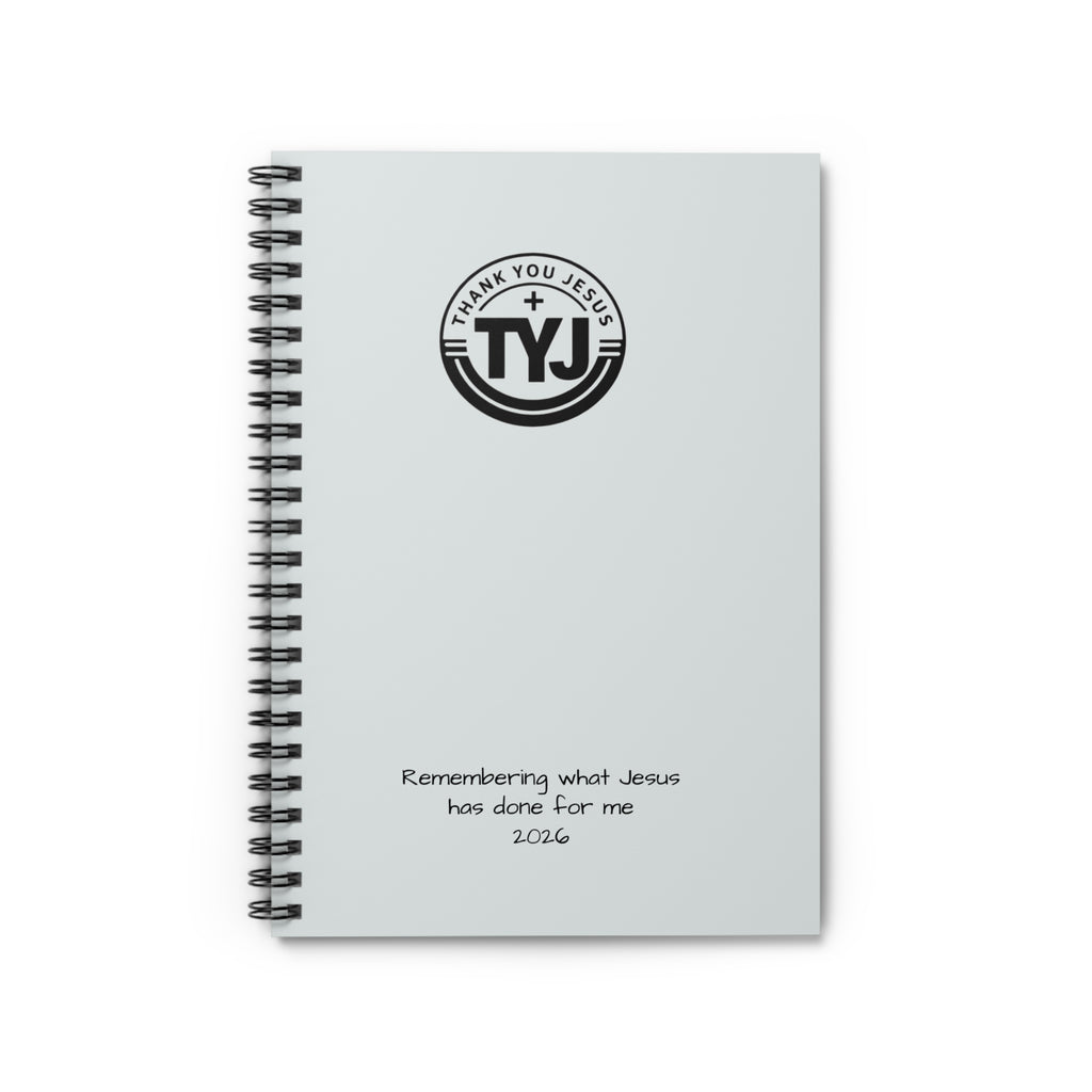Faith Journal Notebook — "a place to record what God has done" — Ruled Spiral Notebook