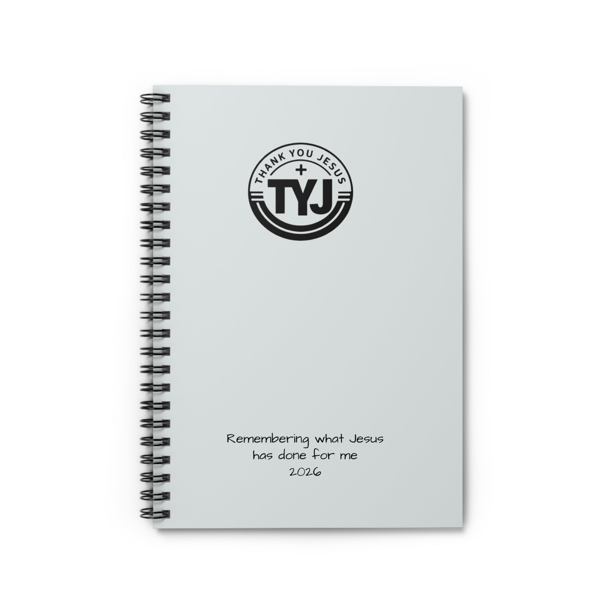 Faith Journal Notebook — "a place to record what God has done" — Ruled Spiral Notebook