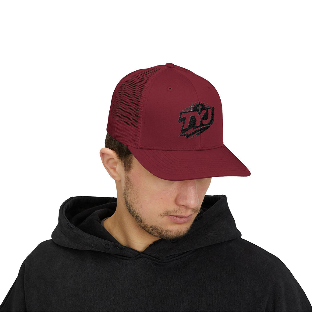 TYJ Logo Trucker Cap — Retro Sport Snapback Hat