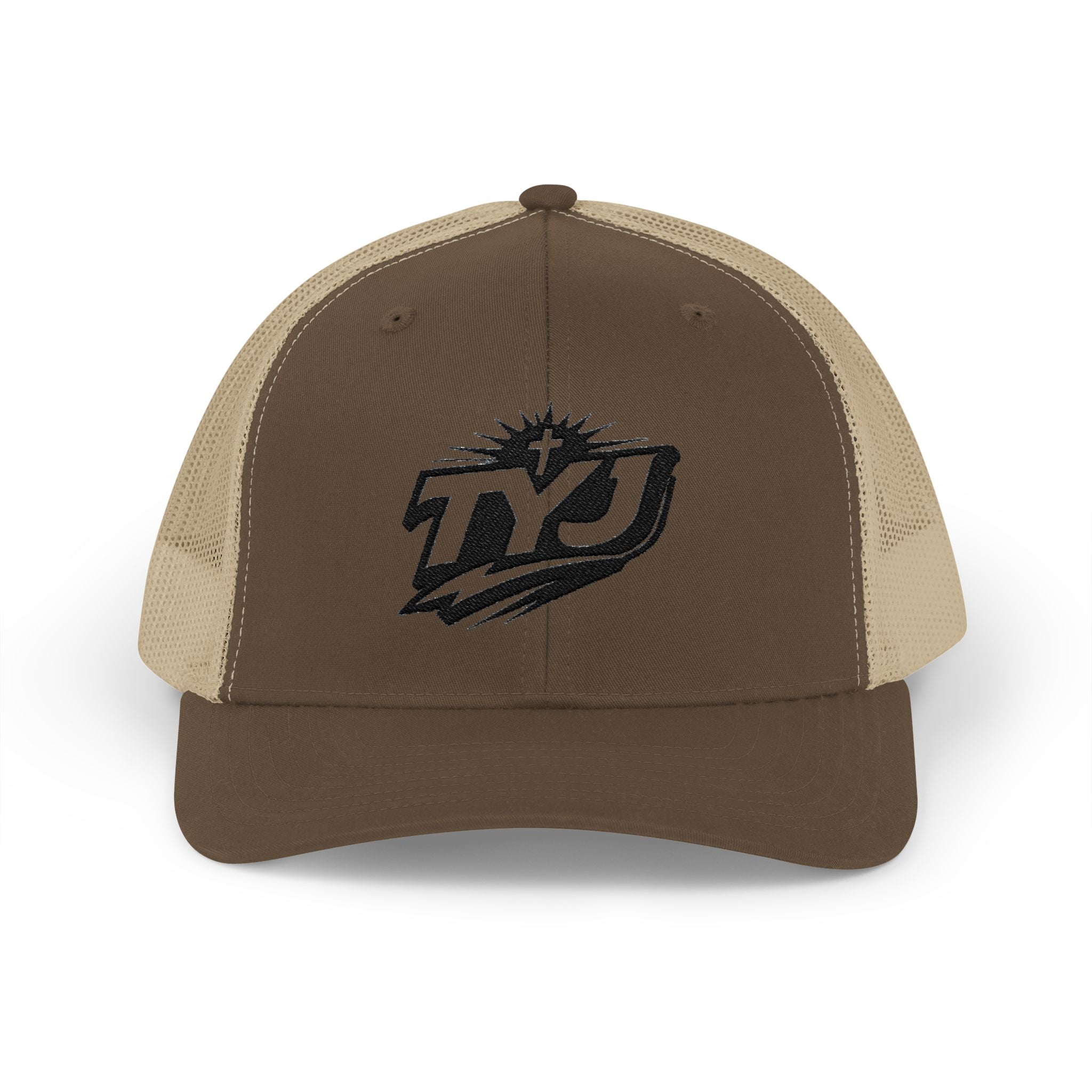 TYJ Logo Trucker Cap — Retro Sport Snapback Hat