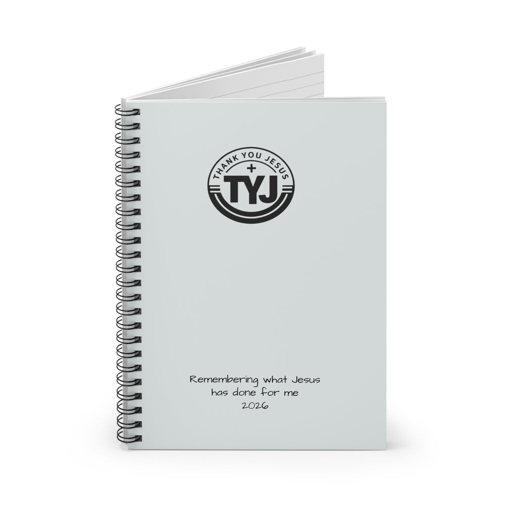 Faith Journal Notebook — "a place to record what God has done" — Ruled Spiral Notebook