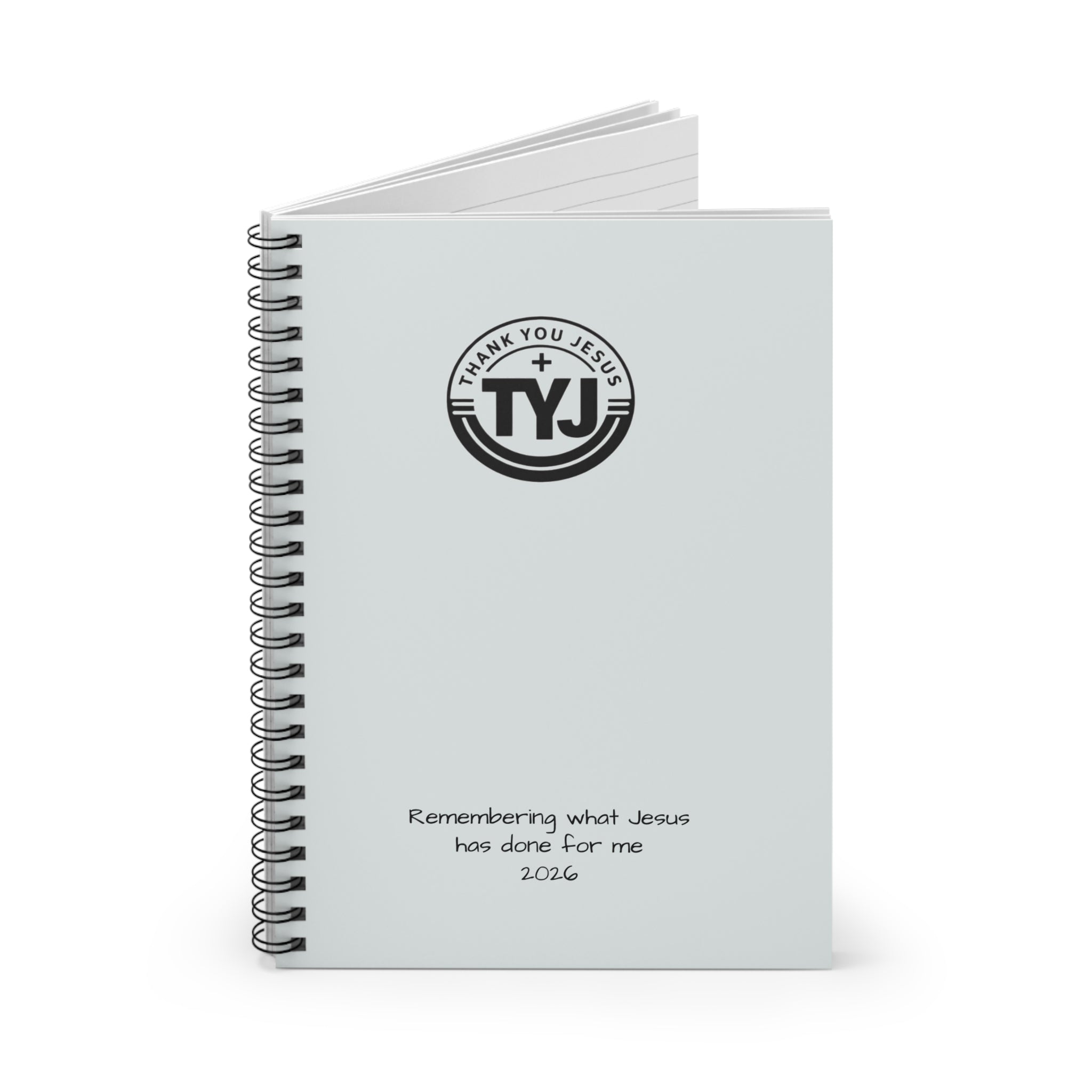Faith Journal Notebook — "a place to record what God has done" — Ruled Spiral Notebook