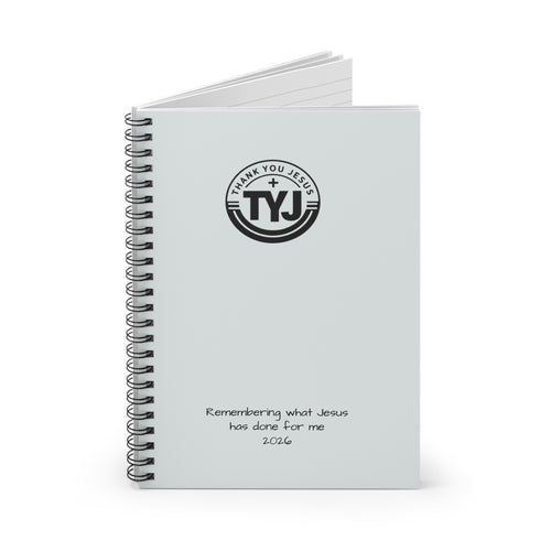 Faith Journal Notebook — "a place to record what God has done" — Ruled Spiral Notebook