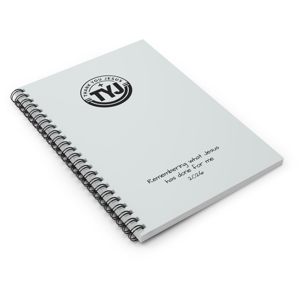 Faith Journal Notebook — "a place to record what God has done" — Ruled Spiral Notebook